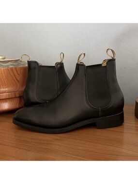 Barker Mansfield Chelsea Boots in Black Calf Leather Men's UK 7 F , US 8